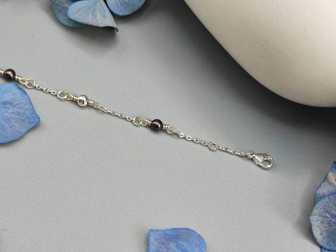 Bracelet Lya (argenté, gris foncé)